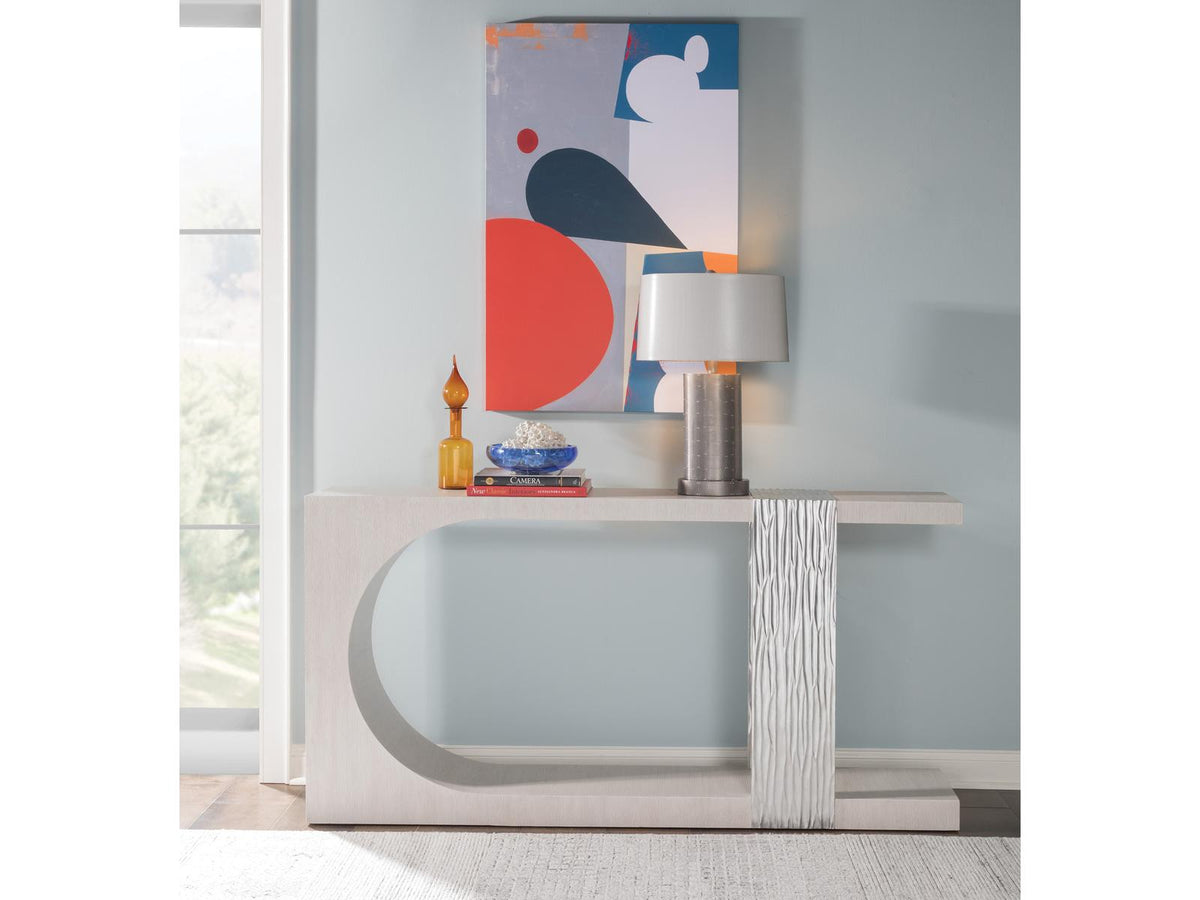 Home Sereno 72-Inch Rectangle Console Table in Misty White Gray Oak
