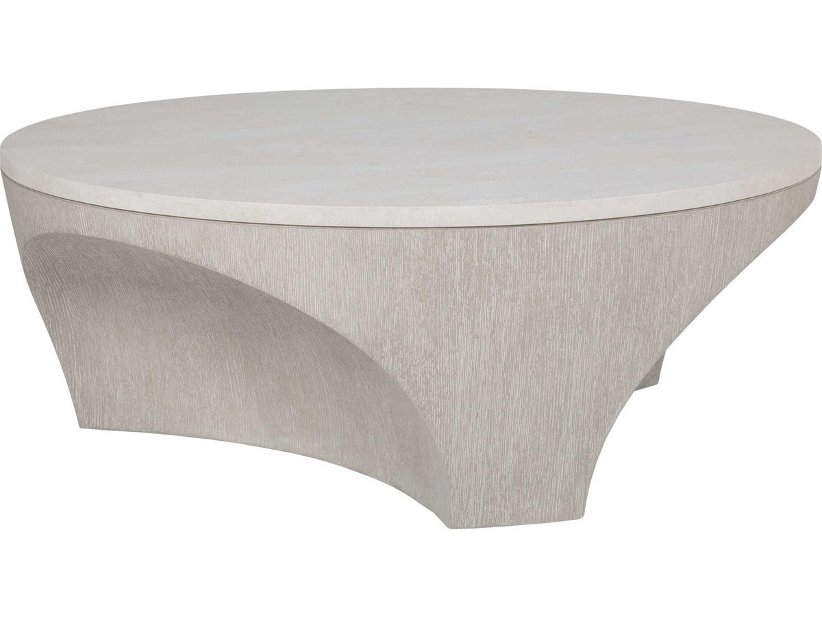 Mar Monte Round Coffee Table with Anticato Marble Top and Cast Base