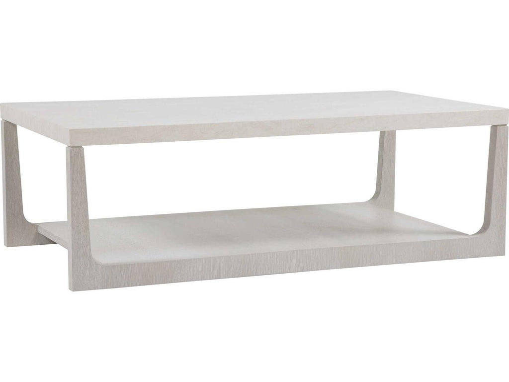 Mar Monte Rectangular Cocktail Table with Anticato Marble and White Oak