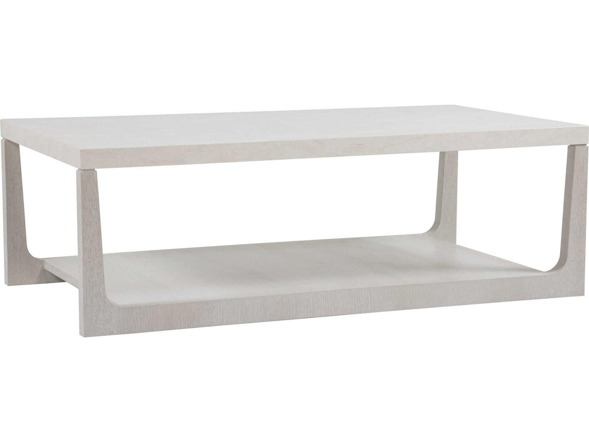 Mar Monte Rectangular Cocktail Table with Anticato Marble and White Oak