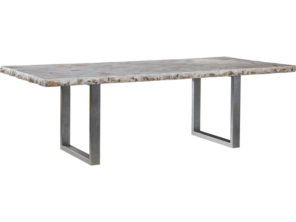 Mar Monte Seamount Rectangular Dining Table with White Clam Shell Top