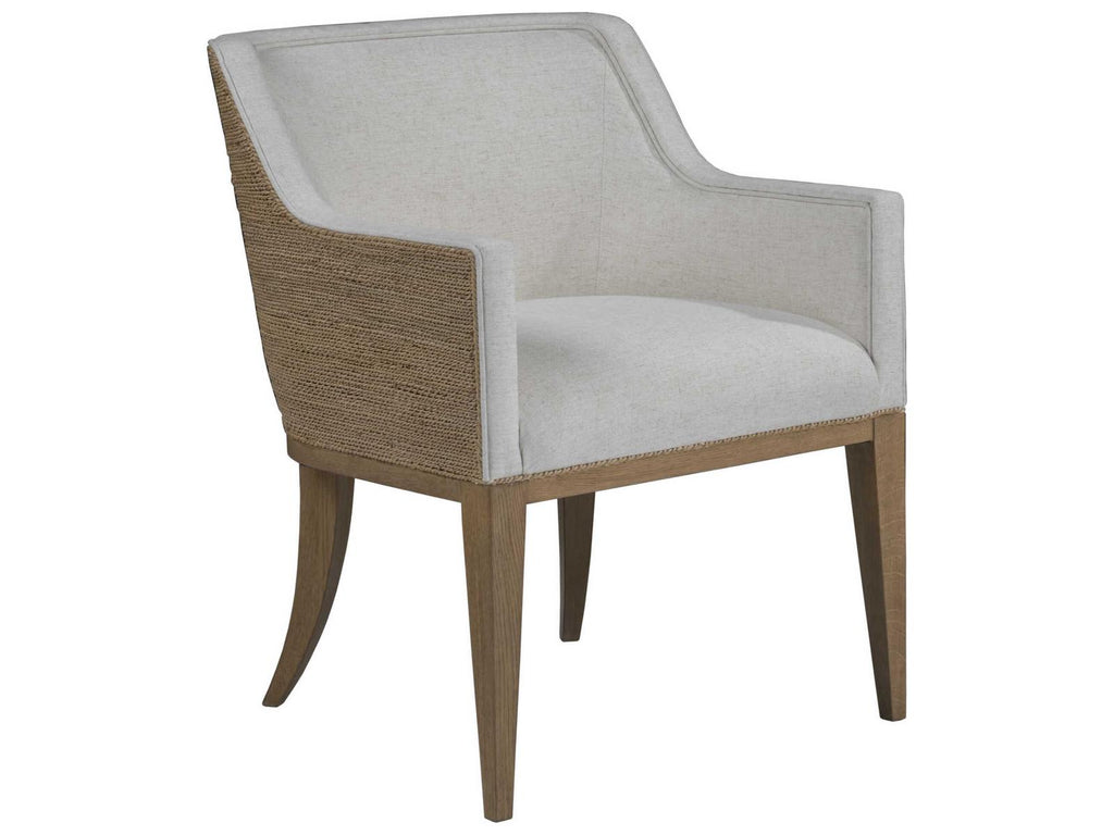 Home Simpatico Upholstered Woven Arm Chair in Canvas Fabric