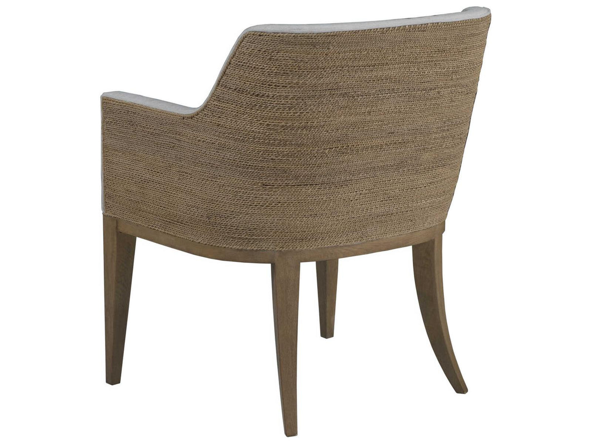 Home Simpatico Upholstered Woven Arm Chair in Canvas Fabric