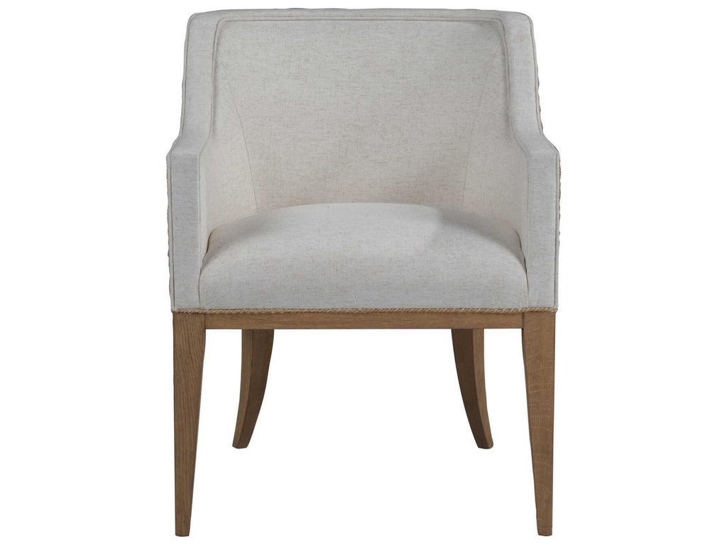 Home Simpatico Upholstered Woven Arm Chair in Canvas Fabric