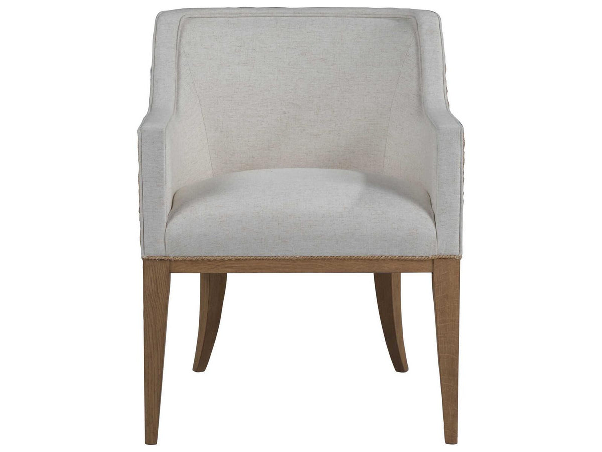 Home Simpatico Upholstered Woven Arm Chair in Canvas Fabric