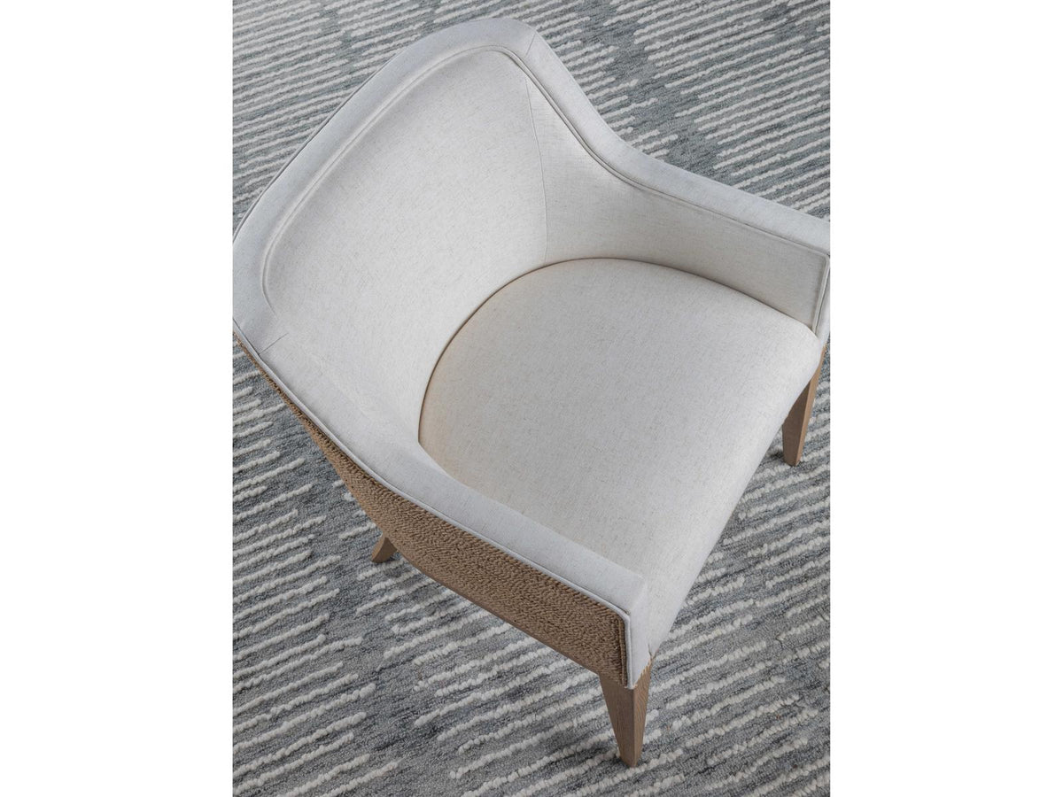 Home Simpatico Upholstered Woven Arm Chair in Canvas Fabric