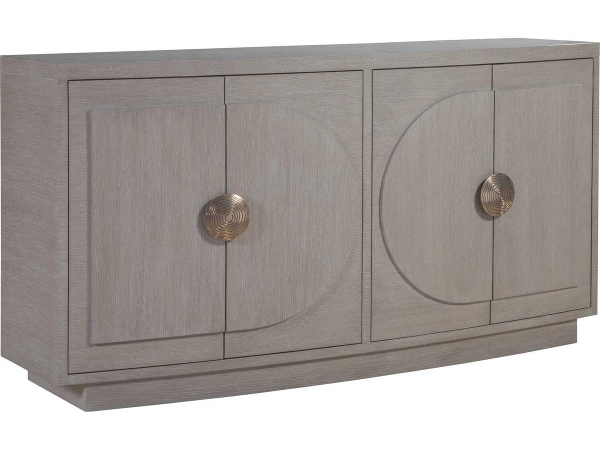 Home Solimar 68-Inch White Oak Sideboard with Champagne Accents