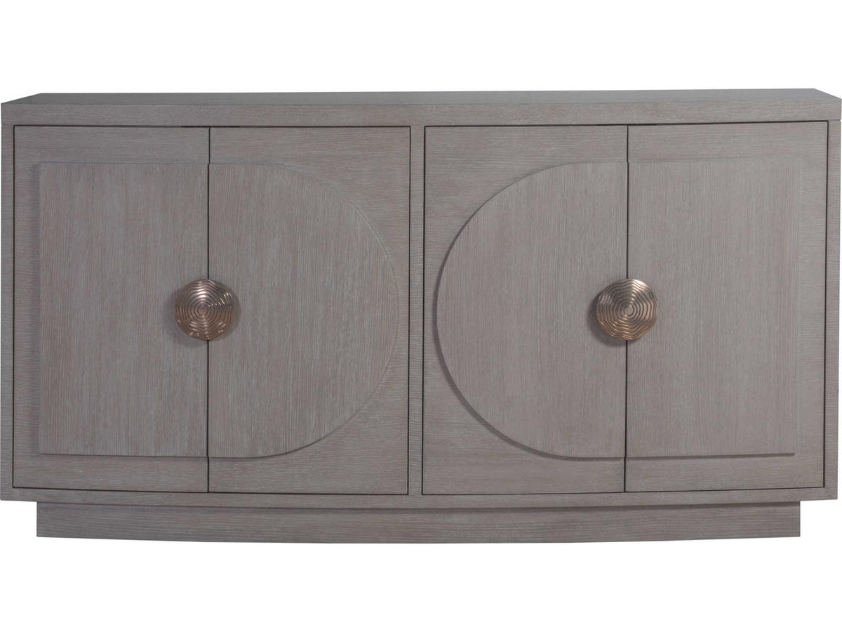 Home Solimar 68-Inch White Oak Sideboard with Champagne Accents