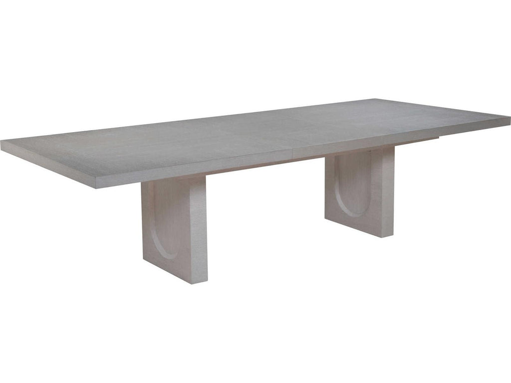 Solimar Rectangular Dining Table White Oak with Sled Bases