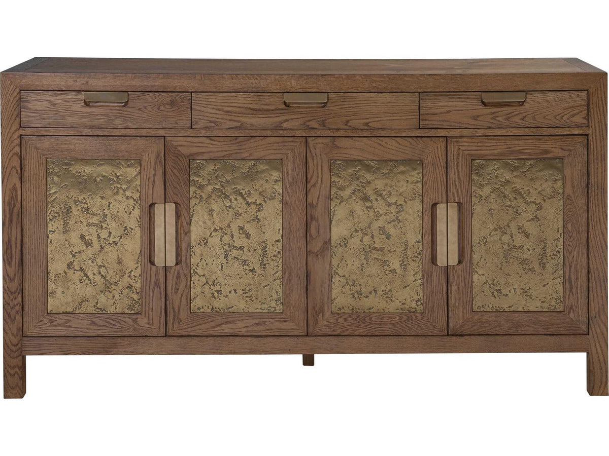 Home Barnaby Buffet with White Oak Veneers and Bronze Inlays