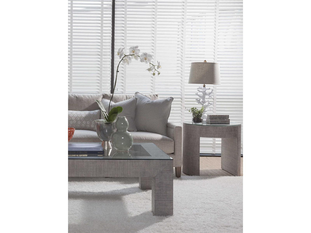 Precept Rectangular Glass Light Gray Cocktail Table