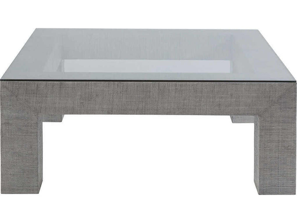 Precept Square Glass Light Gray Cocktail Table