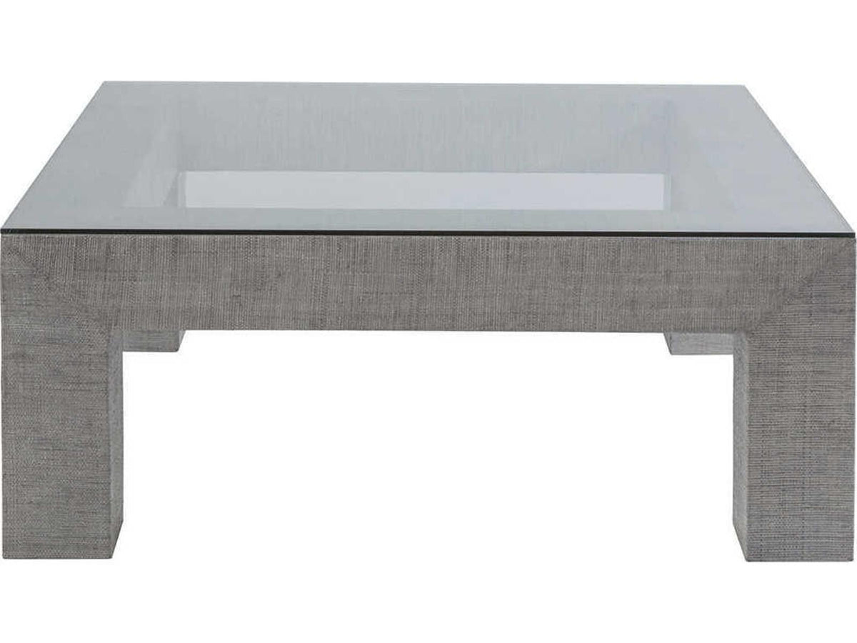 Precept Square Glass Light Gray Cocktail Table