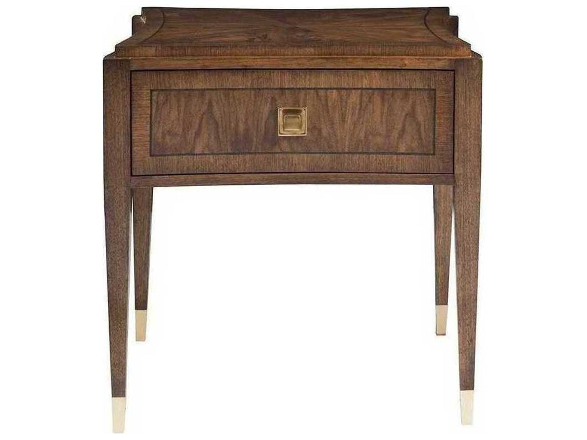 Home Chiavari Square End Table Bleached Walnut Finish