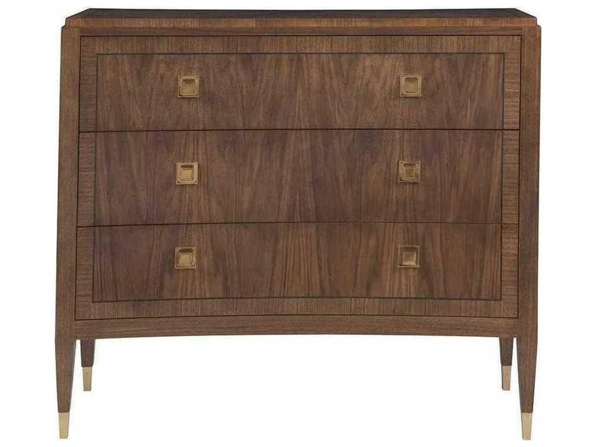 Chiavari 3-Drawers Brown Mahogany Wood Dresser