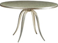 Home Capiz Round Dining Table in Champagne Silver Foil