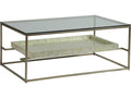 Home Signature Designs Cumulus Capiz Rectangular Cocktail Table Champagne