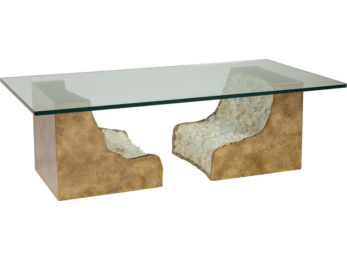 Apricity Rectangular Glass Bronze Coffee Table