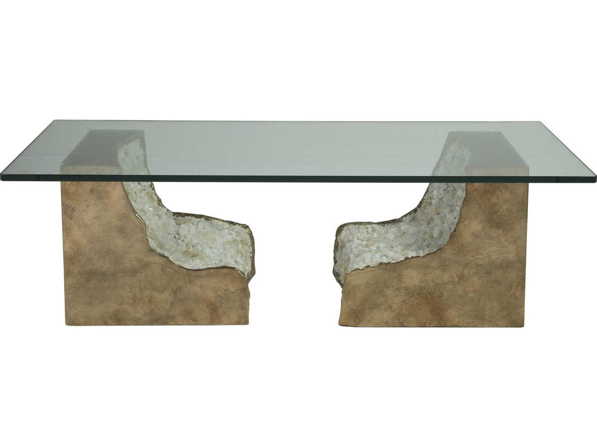 Apricity Rectangular Glass Bronze Coffee Table