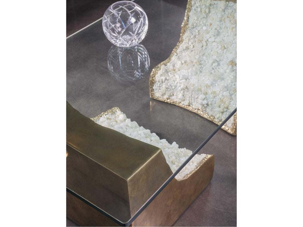 Apricity Rectangular Glass Bronze Coffee Table