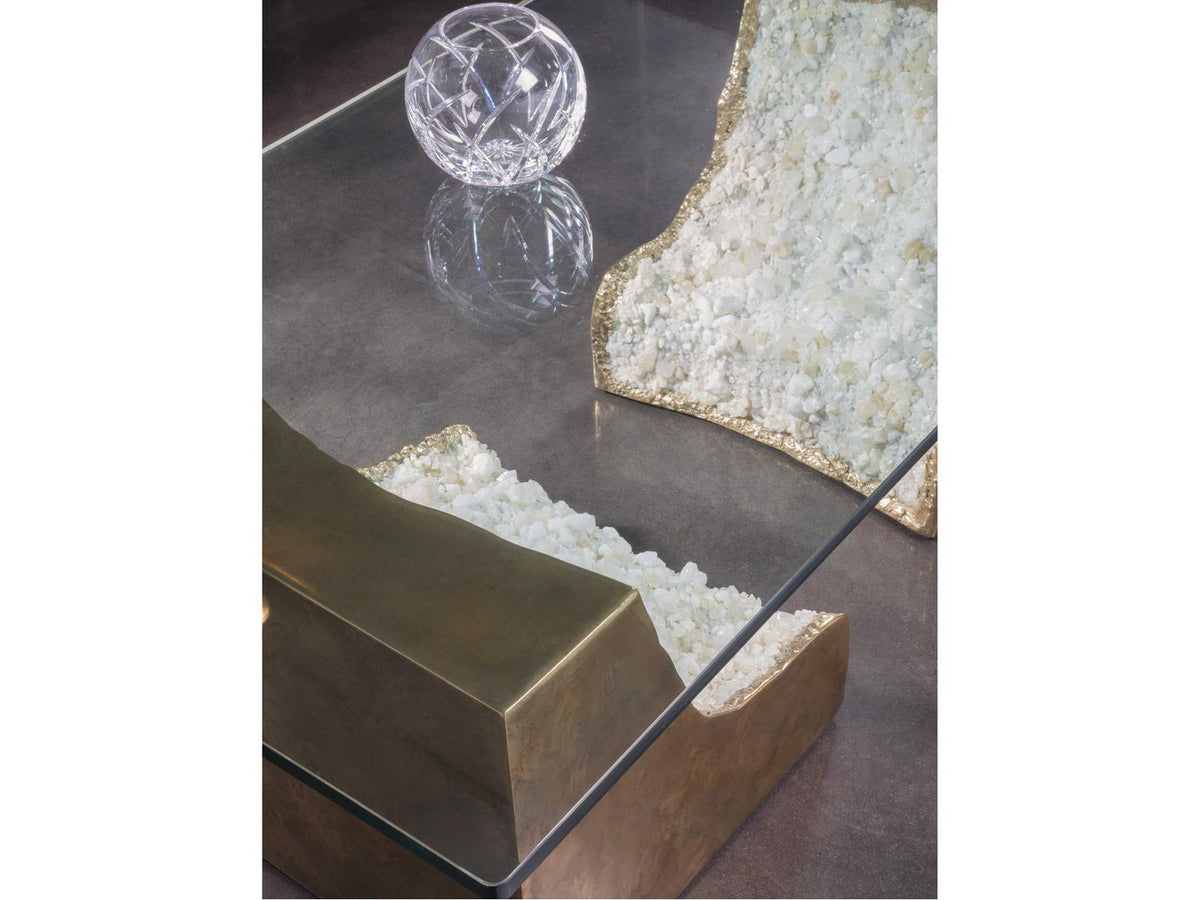 Apricity Rectangular Glass Bronze Coffee Table