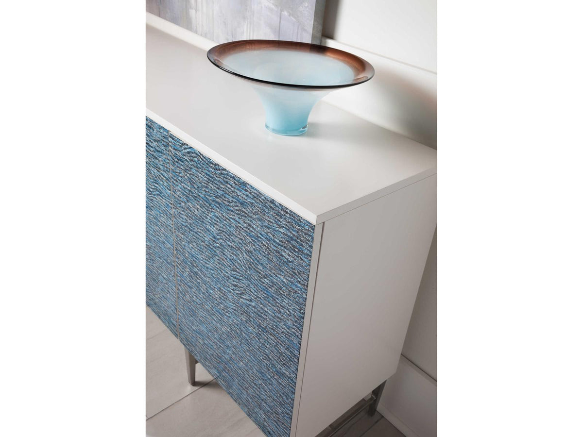 Home Deepwater 78-Inch Media Console in Sandrift with Eggshell Inlay
