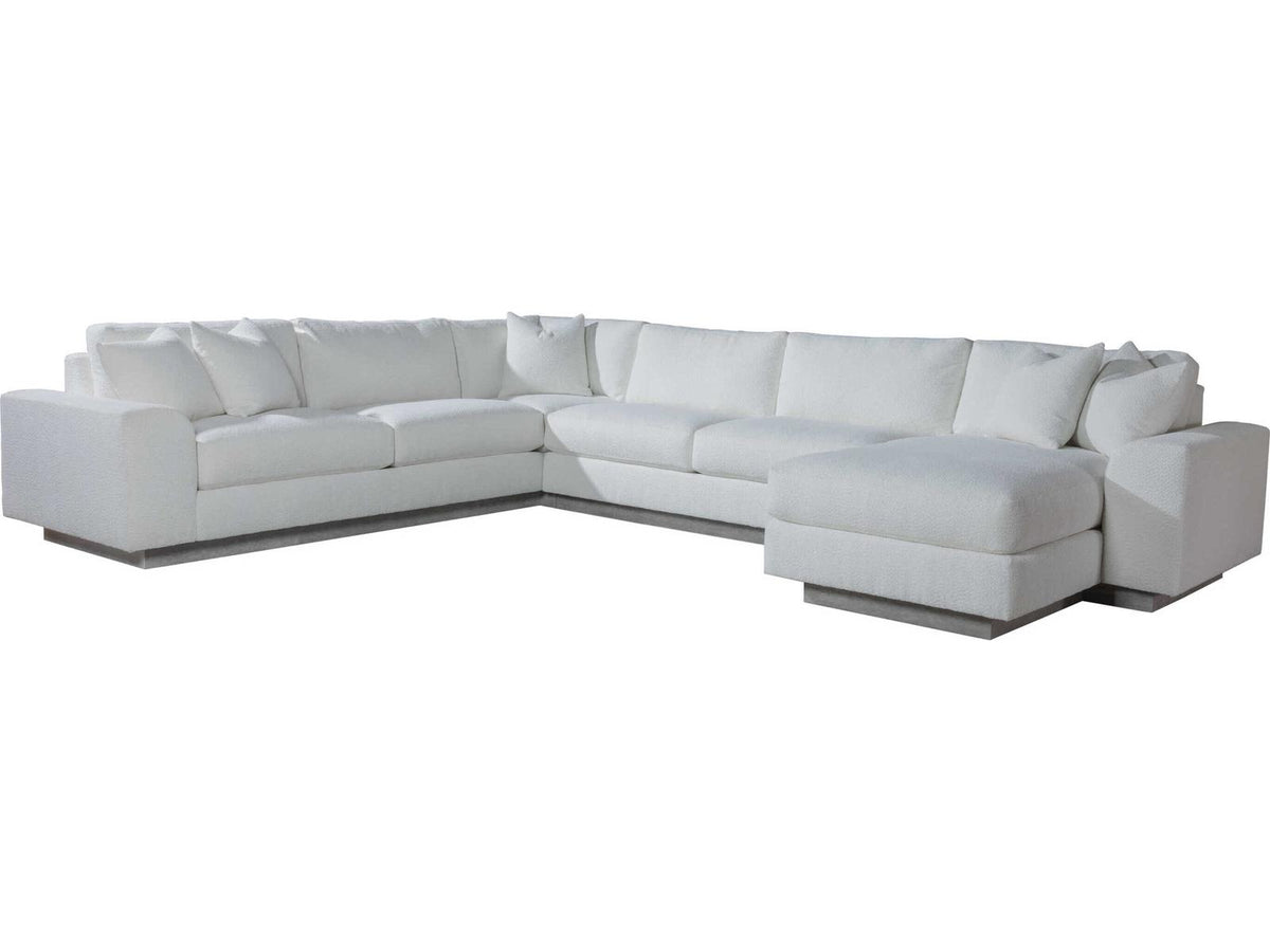 Upholstery Lana 3-Piece Modular Sectional Sofa in White Fabric