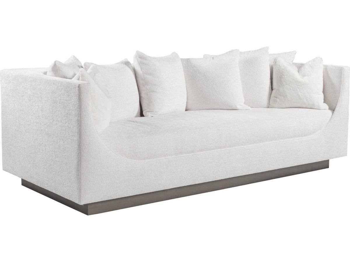 Home Claudette Bench Seat 3-Seat Upholstered Sofa in White