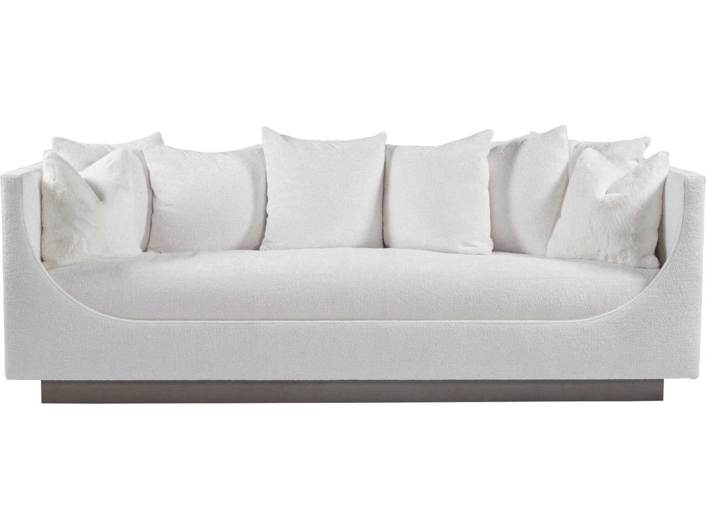 Home Claudette Bench Seat 3-Seat Upholstered Sofa in White
