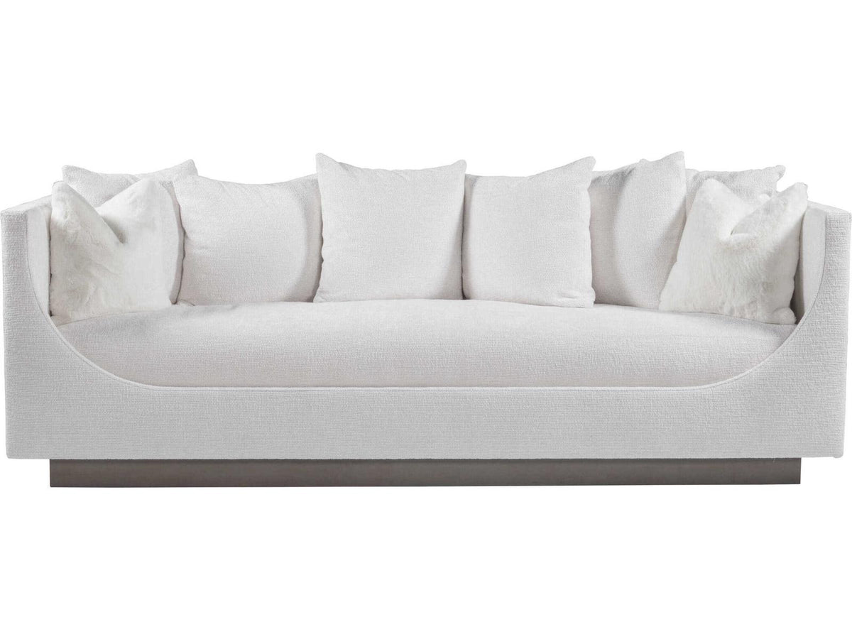 Home Claudette Bench Seat 3-Seat Upholstered Sofa in White