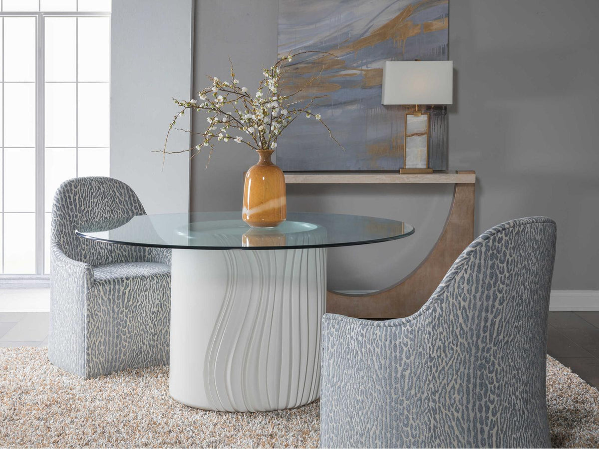 Signature Designs Lily Gray Upholstered Arm Dining Chair