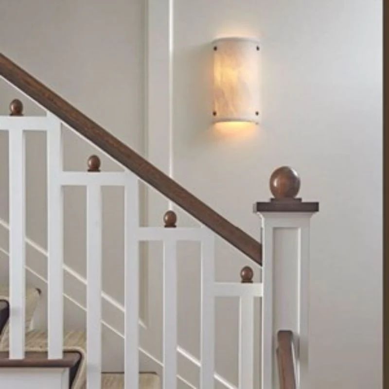 Alabaster Semicircular Wall Sconce