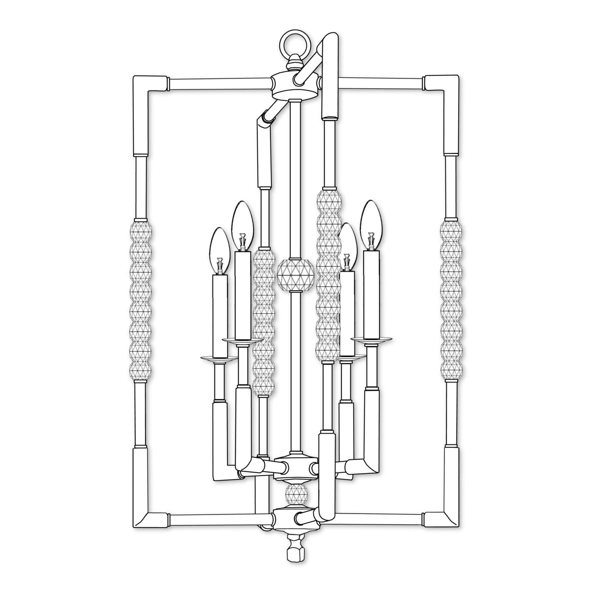 Magro 4 Light Mini Chandelier