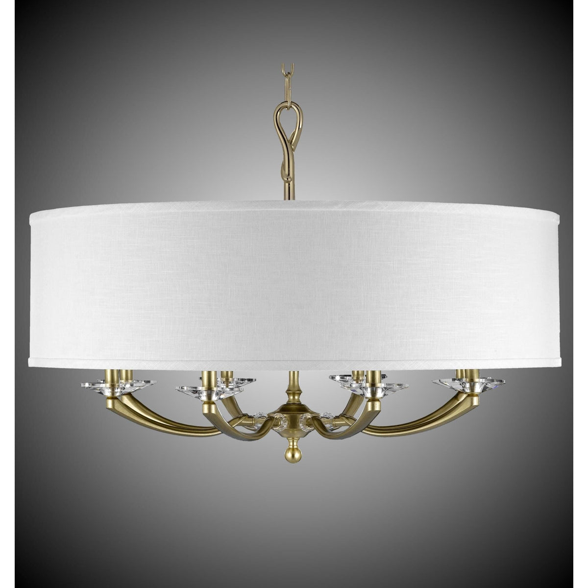 American Brass And Crystal Kensington 8 Light Mini Chandelier Cp281068