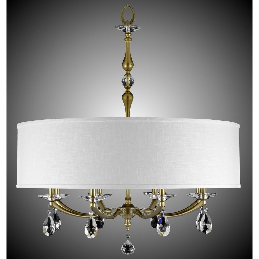American Brass And Crystal Kensington 8 Light Mini Chandelier Cp281908