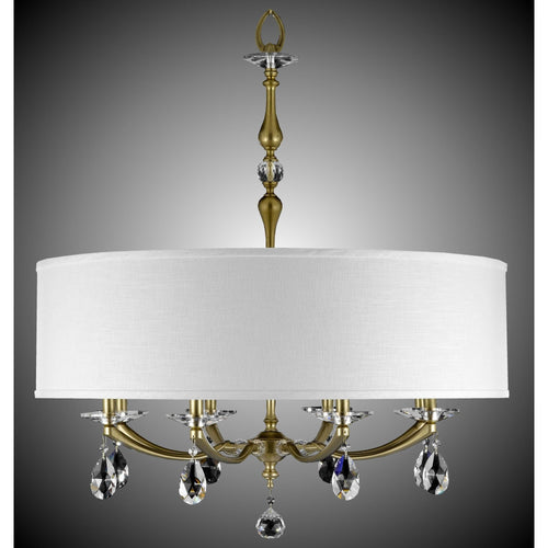American Brass And Crystal Kensington 8 Light Mini Chandelier Cp281908