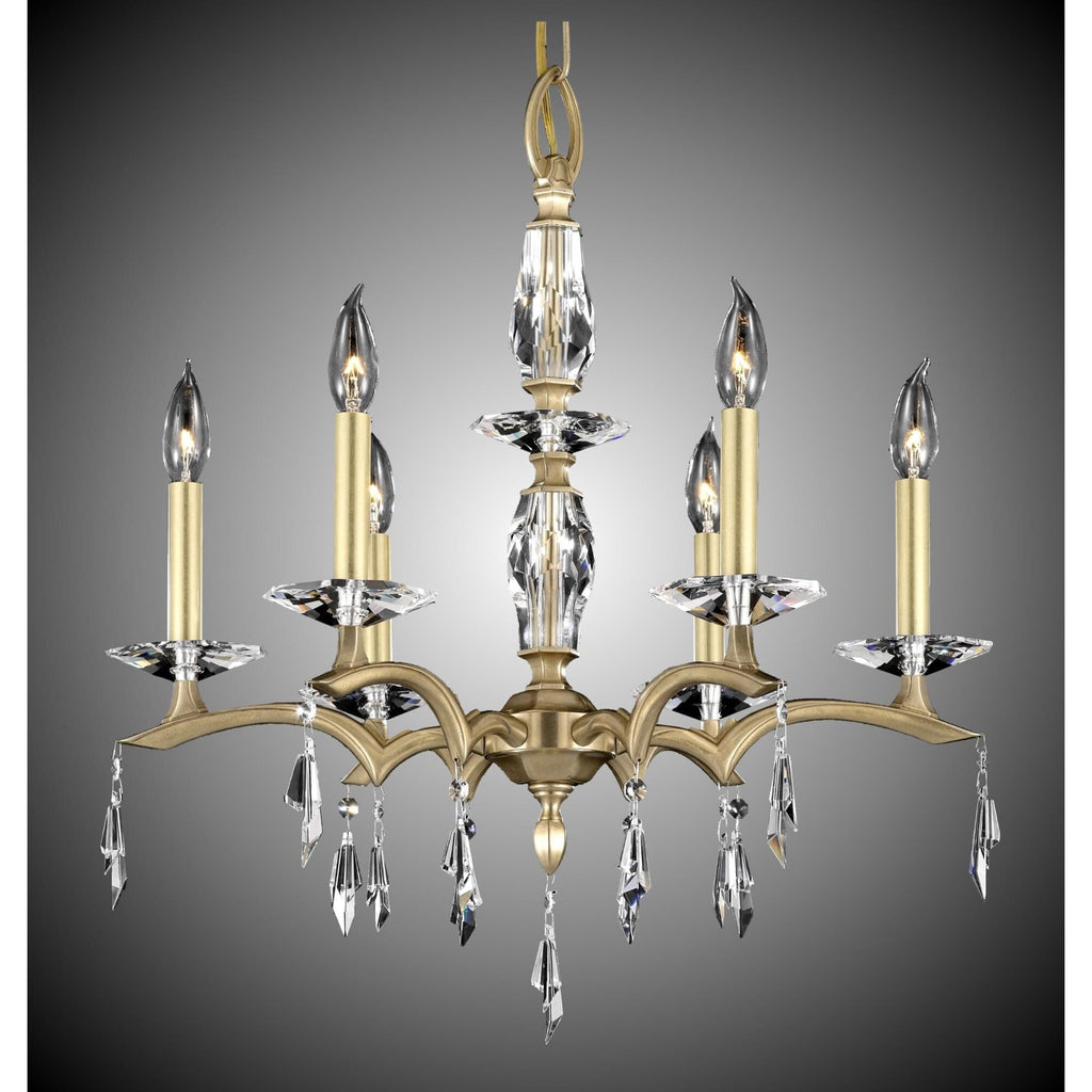 American Brass And Crystal Kaya 6 Light Mini Chandelier Cp282167