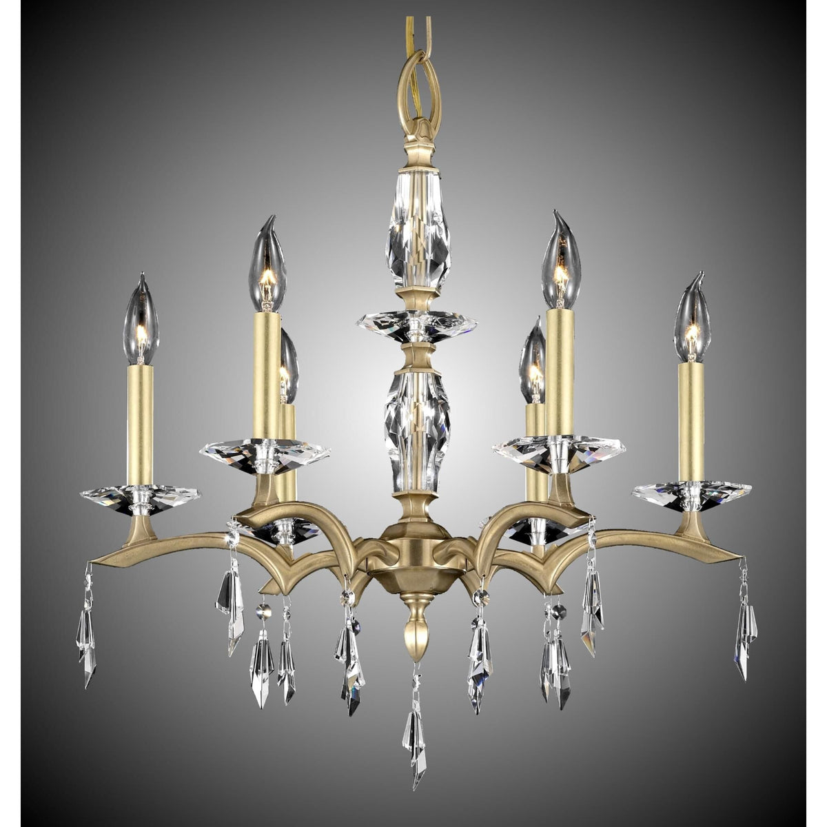American Brass And Crystal Kaya 6 Light Mini Chandelier Cp282167