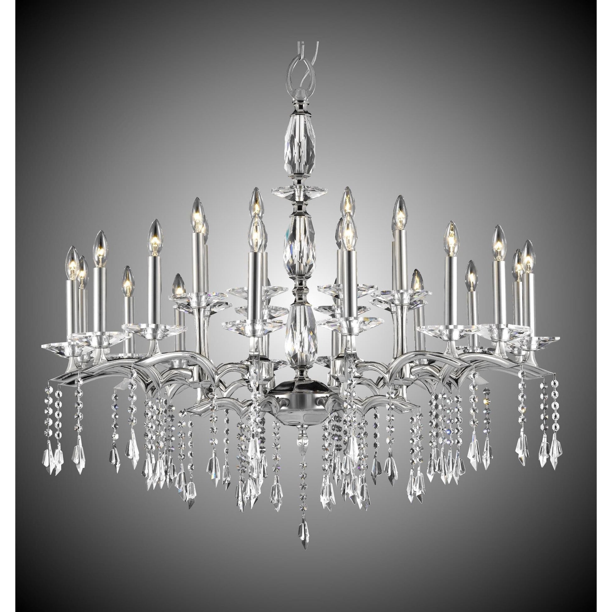 American Brass And Crystal Kaya 24 Light Chandelier Cp282406