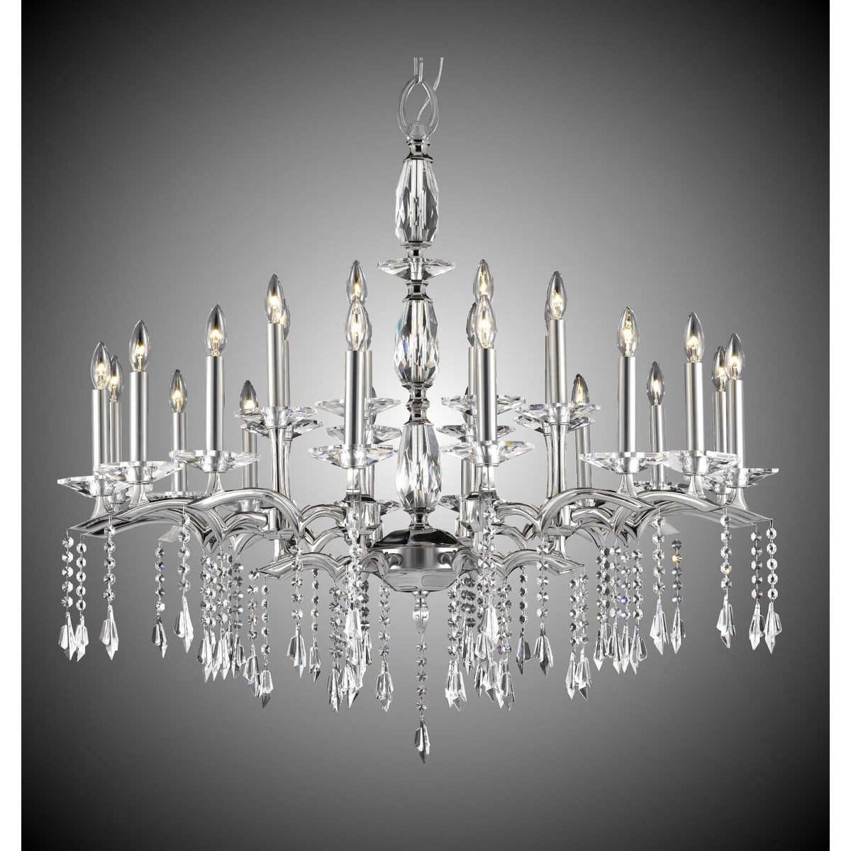 American Brass And Crystal Kaya 24 Light Chandelier Cp282406