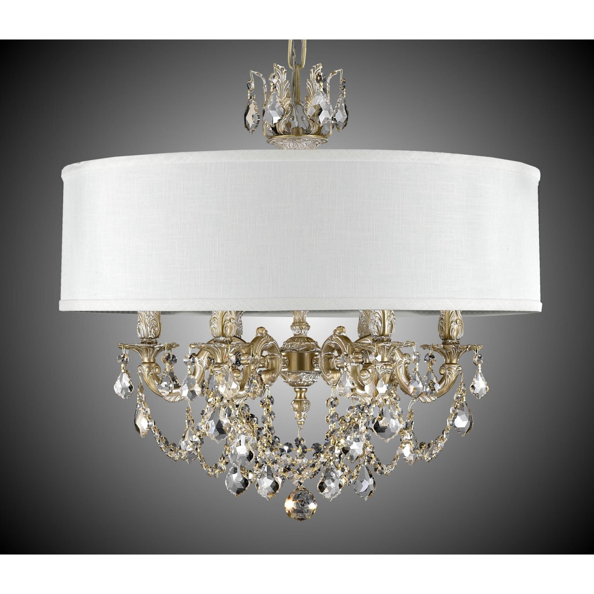 American Brass And Crystal Llydia 6 Light Chandelier Cp294412