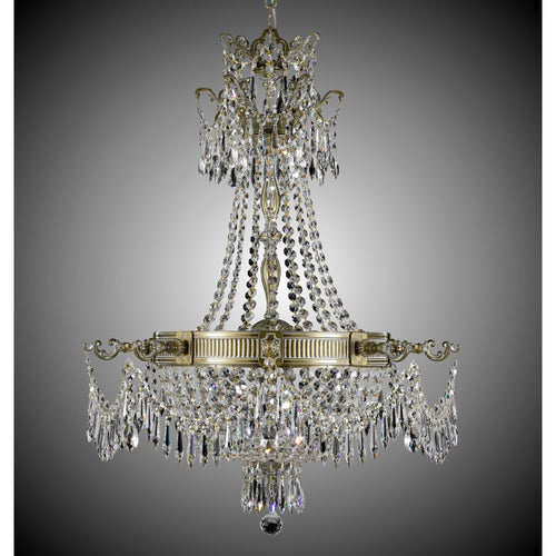 American Brass And Crystal Valencia 27 Inch 8 Light Chandelier Cp312935