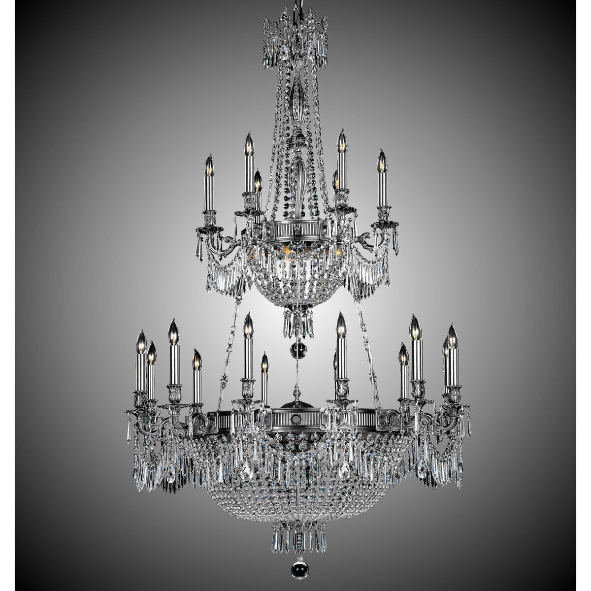 American Brass And Crystal Valencia 40 Inch 33 Light Chandelier Cp313252