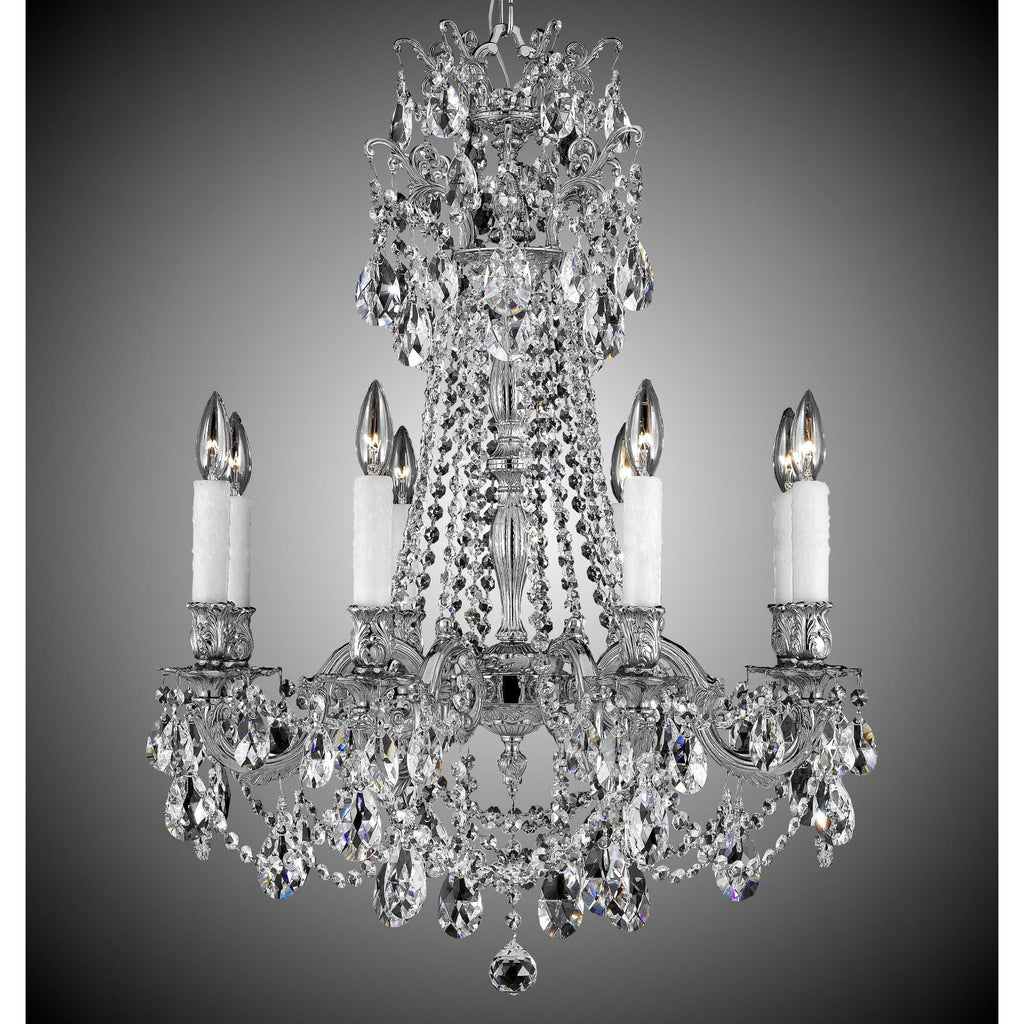 American Brass And Crystal Biella 24 Inch 8 Light Chandelier Cp131005