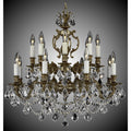 American Brass And Crystal Rosetta 16 Light Chandelier Cp131041