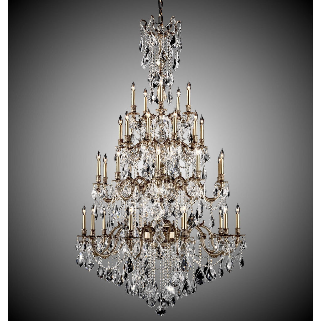 American Brass And Crystal Bellagio 35 Light Chandelier Cp131088