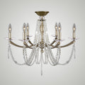 American Brass And Crystal Kensington 26 Inch 6 Light Semi Flush Mount Cp791753