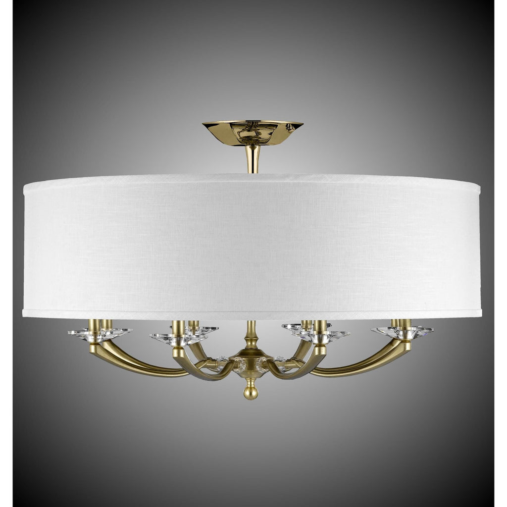 American Brass And Crystal Kensington 8 Light Semi Flush Mount Cp349375