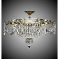 American Brass And Crystal Valencia 30 Inch 9 Light Flush Mount Cp361909
