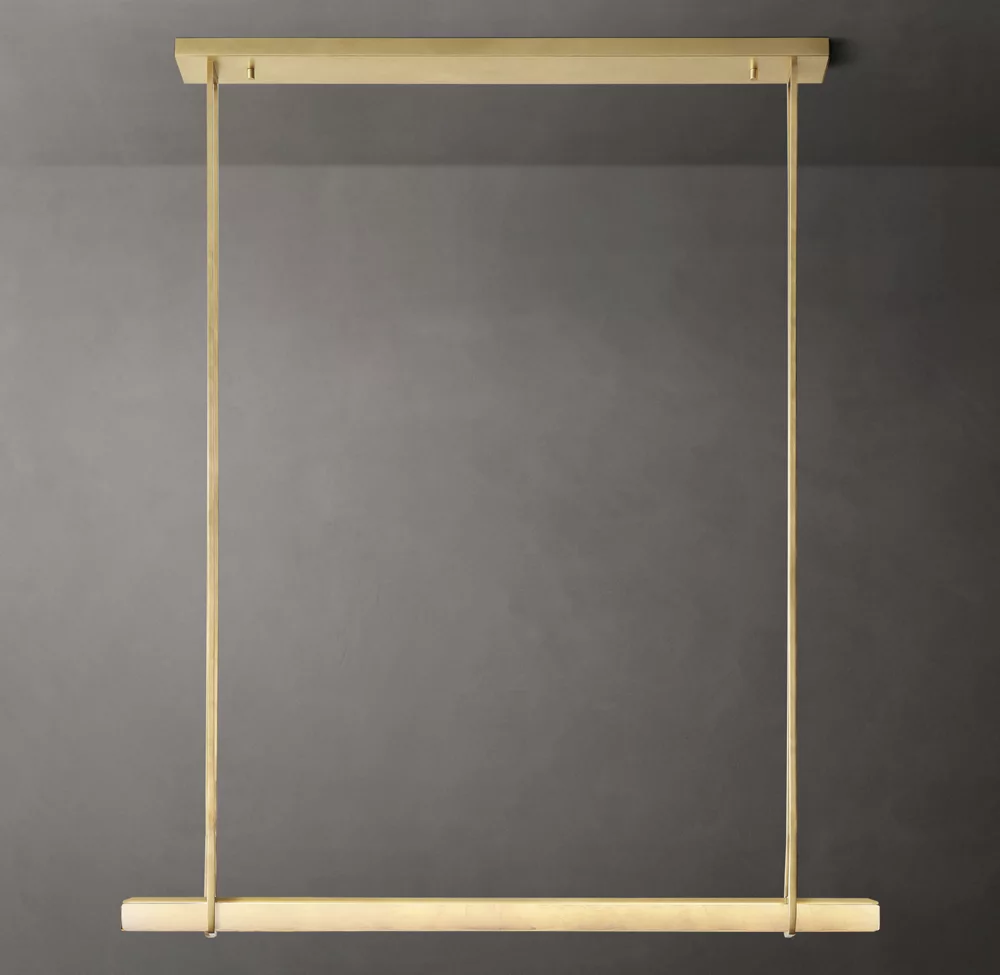 Aerie Alabaster Single Bar Linear Chandelier 60"